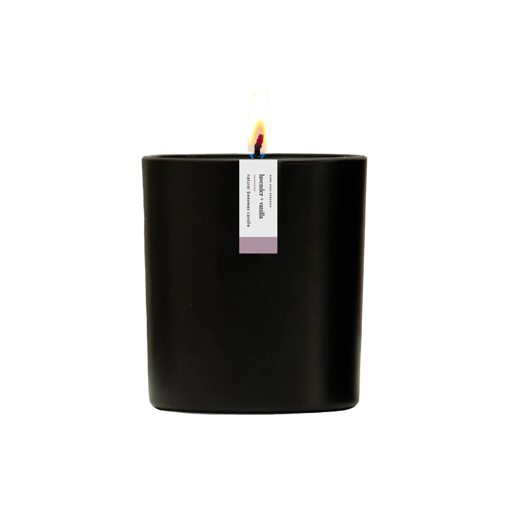 Lavender + Vanilla Beeswax Candle, 8.75 oz, Rowe Casa Organics