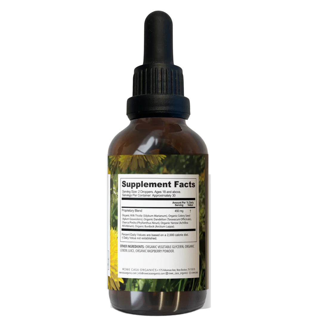 Liver Support Tincture, 2 oz, Rowe Casa Organics