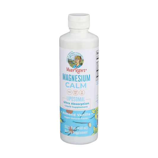 Magnesium Calm Liquid Liposomal, Almond Vanilla, 15.22 fl oz, Mary Ruth's