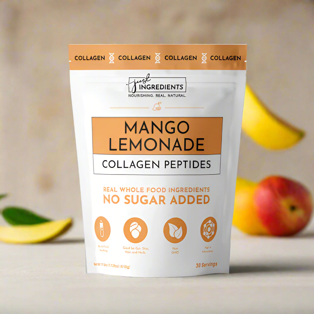 Mango Lemonade Collagen Peptides, 30 Servings, 1.12lbs, Just Ingredients