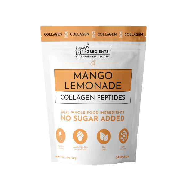 Mango Lemonade Collagen Peptides, 30 Servings, 1.12lbs, Just Ingredients