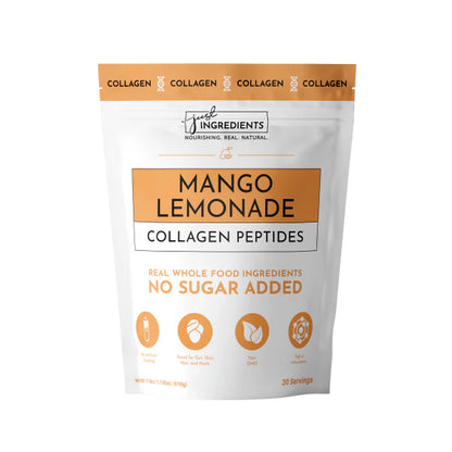 Mango Lemonade Collagen Peptides, 30 Servings, 1.12lbs, Just Ingredients