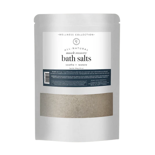 Muscle Recovery Bath Salts, Soothe + Restore, 35 oz, Rowe Casa Organics