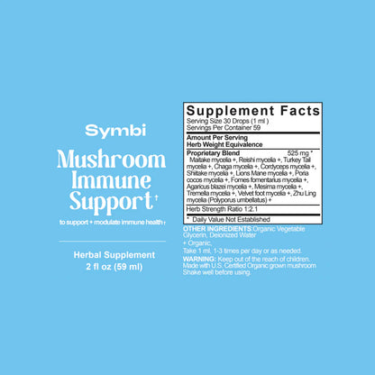 Mushroom Immune Tincture, 2oz, Symbi