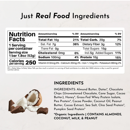 Protein Snack Bar, Just Ingredients
