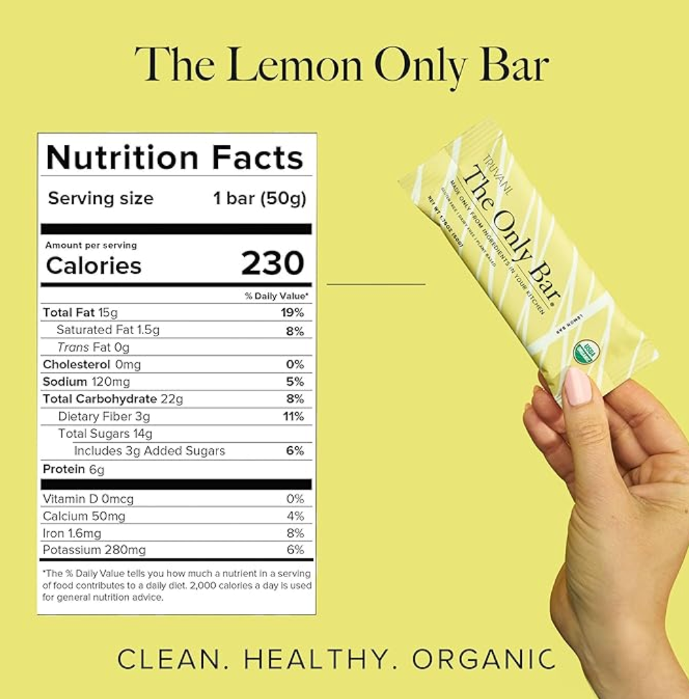 The Only Bar, Lemon Bar, Gluten Free, Dairy Free, Truvani