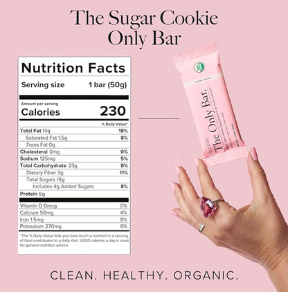 The Only Bar, Sugar Cookie, Gluten Free, Dairy Free, Truvani