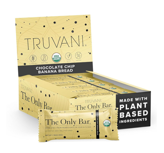 The Only Bar, Chocolate Chip Banana Bread, Gluten Free, Dairy Free, Truvani