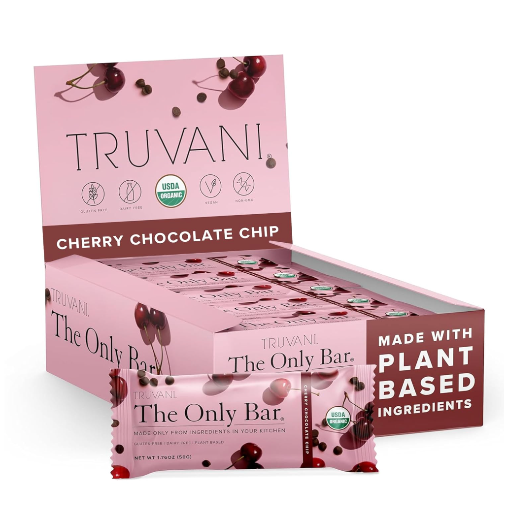 The Only Bar, Cherry Chocolate Chip, Gluten Free, Dairy Free, Truvani