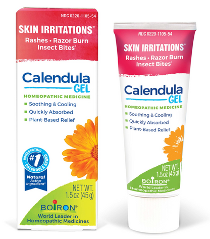 Calendula Gel 1.5 oz, 2.6 oz, Homeopathic Medicine For Skin Irritations, Boiron