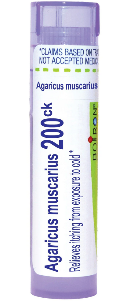 Agaricus Muscarius 30C, 200CK, Homeopathic Medicine for Itching from Exposure to Cold, Boiron, 80 Pills (Pill Size #40)