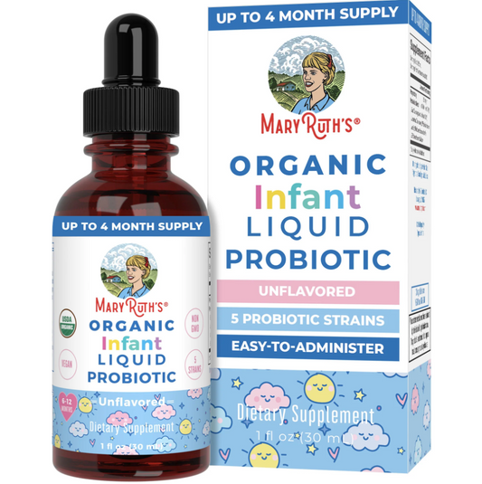 Mary Ruth's Organic Infants Liquid Probiotic, Ages 6-12 Months, Unflavored, 1 oz