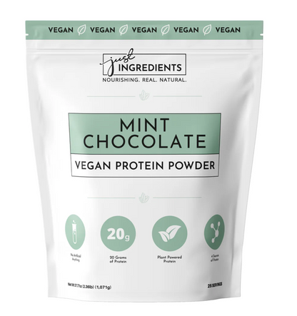 Vegan Mint Chocolate Protein Powder, 25 Servings, Just Ingredients