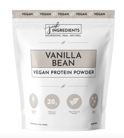 Vegan Vanilla Bean Protein Powder, 25 Servings, Just Ingredients