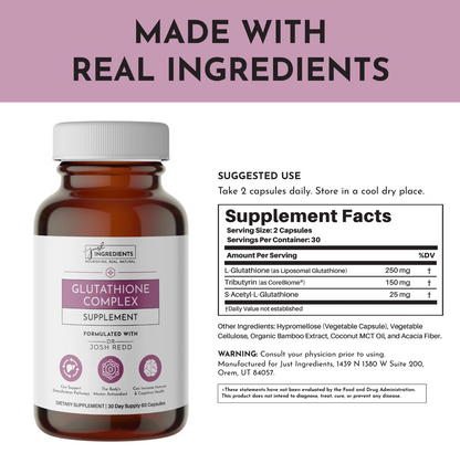 Glutathione Complex, 60 Capsules, Just Ingredients TapRoots Glutathione Complex, 60 Capsules, Just Ingredients TapRoots