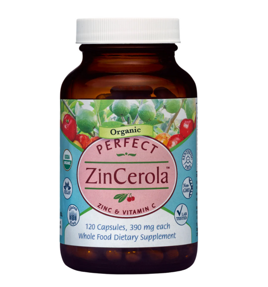 ZinCerola - Zinc & Vitamin C Superfood - 120 Capsules, Perfect Supplements