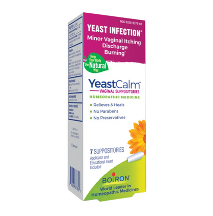 YeastCalm, Homeopathic Medicine for the Relief Symptoms of Vaginal Yeast Infection (Candidiasis), 7 Vaginal Suppositories, Boiron