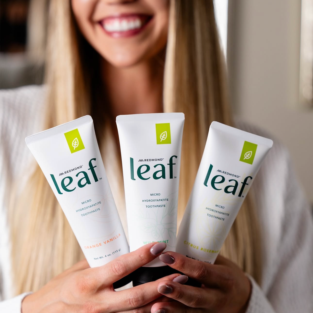 Leaf Micro Hydroxyapetite Toothpaste, 4oz, Redmond Life