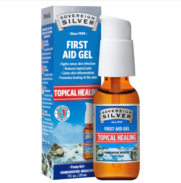 First Aid Gel, Fast Relief of Minor Wounds, Burns, and Irritations, Topical Healing, Pump Gel, 1oz