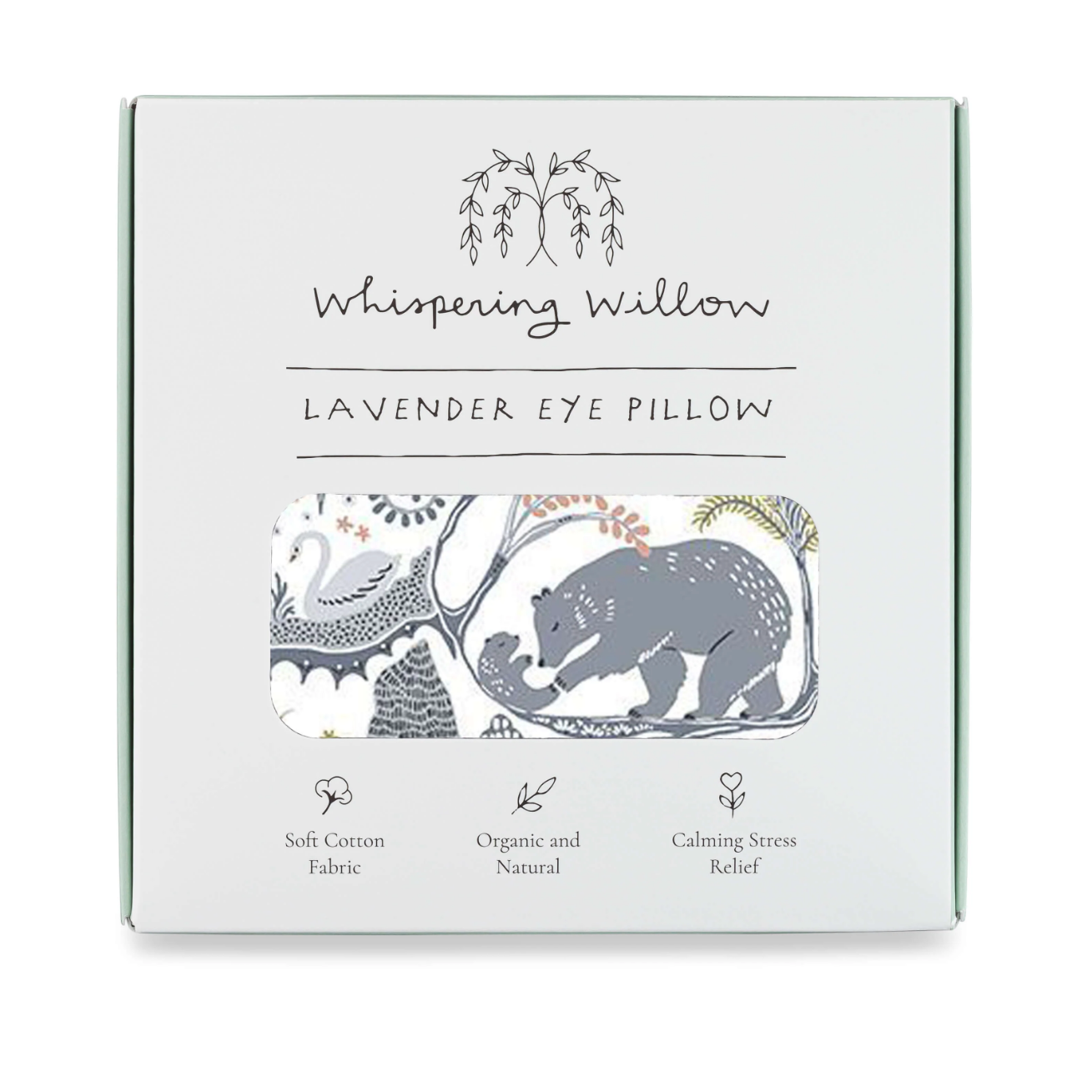 Weighted Eye Pillow - Lavender-Filled, Whispering Willow