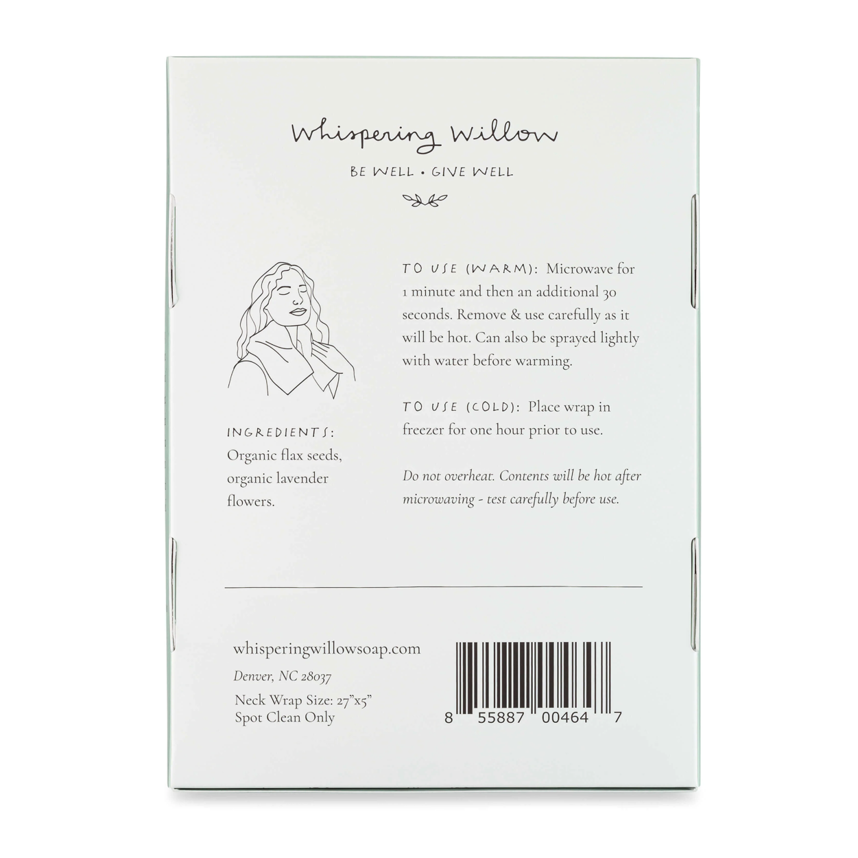 Neck Wrap - Lavender-Filled, Whispering Willow