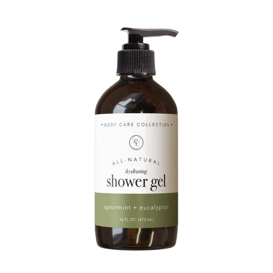 Hydrating Shower Gel, Spearmint + Eucalyptus, 16oz, Rowe Casa Organics