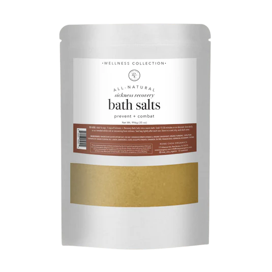 Sickness Recovery Bath Salts, Prevent + Combat, 35 oz, Rowe Casa Organics