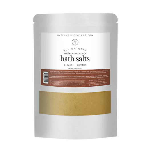 Sickness Recovery Bath Salts, Prevent + Combat, 35 oz, Rowe Casa Organics