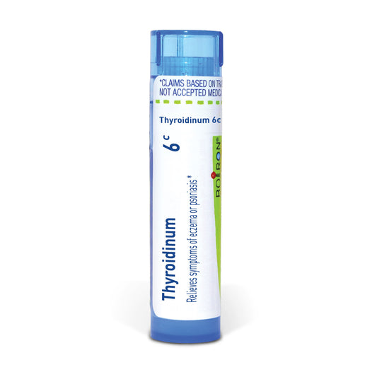 Thyroidinum, Homeopathic Medicine for Relief of Eczema or Psoriasis, Boiron, 80 Pills (Pill Size #40)