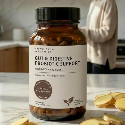 Gut + Digestive Probiotic Support, 60 Capsules, Rowe Casa Organics