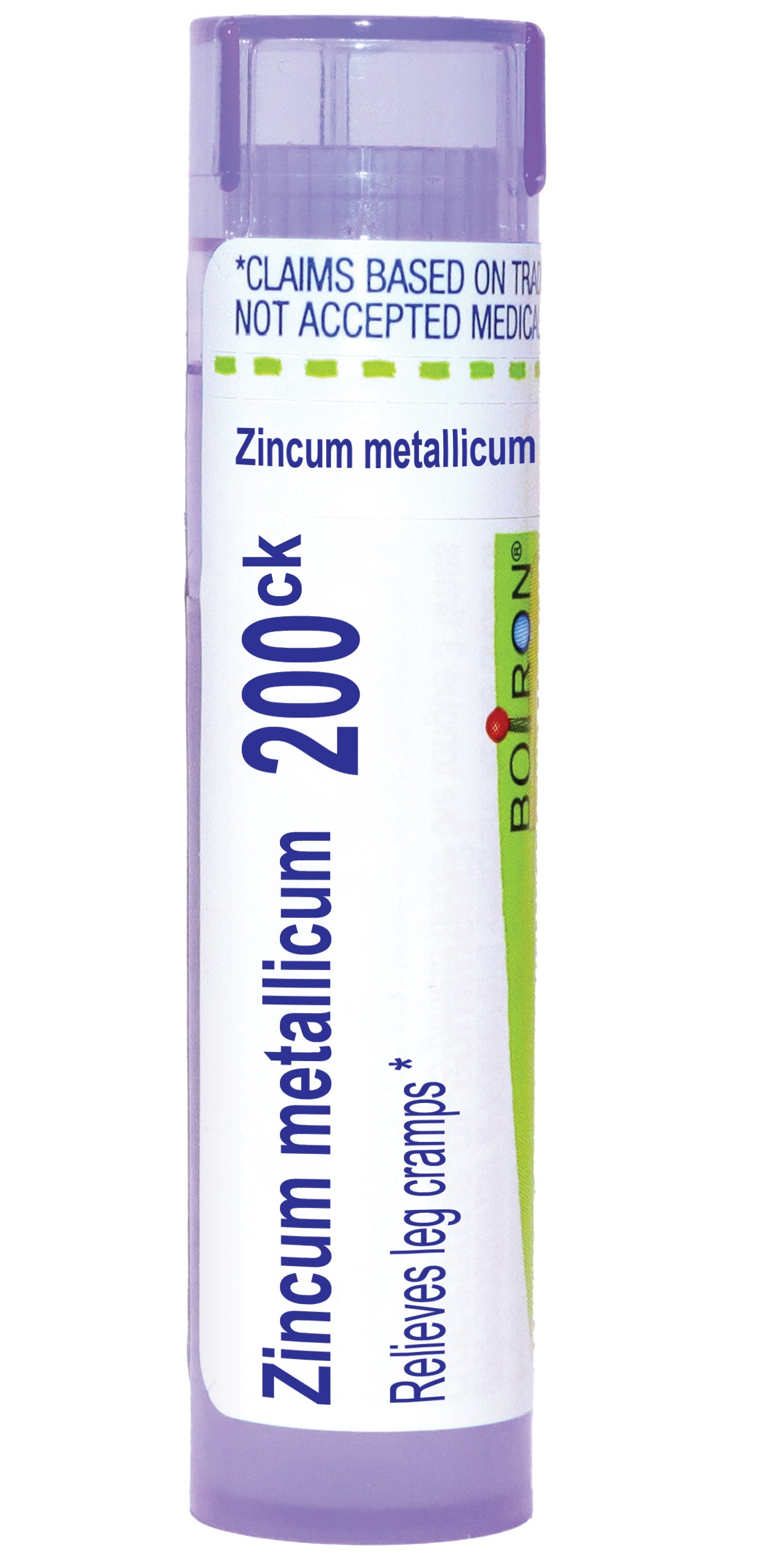 Zincum Metallicum 30C, 200CK, 1M, Homeopathic Medicine for Relief of Leg Cramps, Boiron, 80 Pills (Pill Size #40)