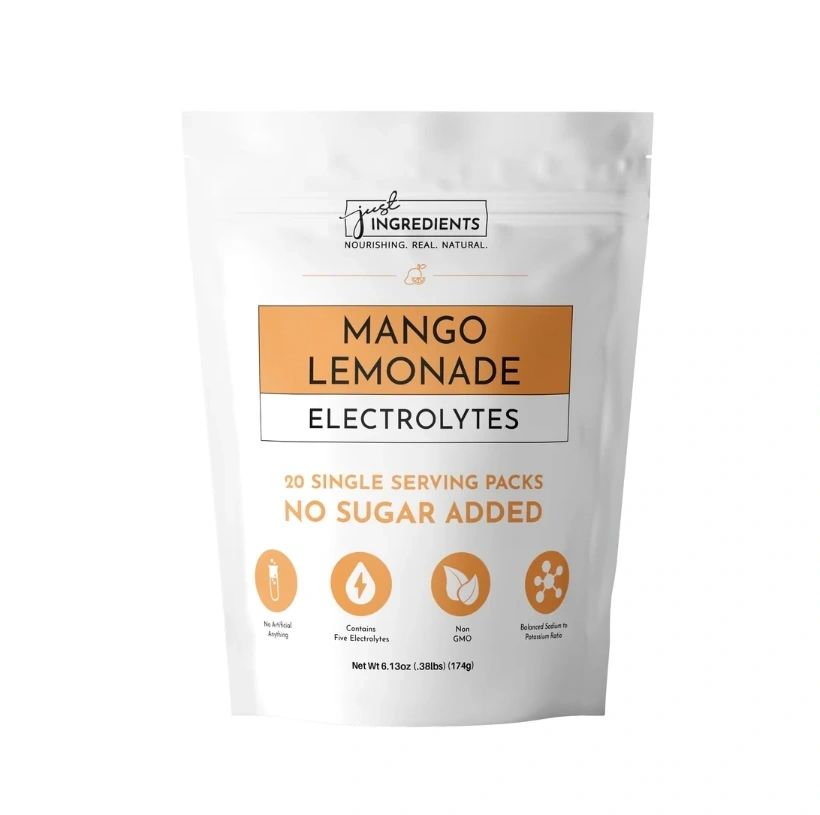 Mango Lemonade Electrolytes, 20 Single Serving Packs, Just Ingredients