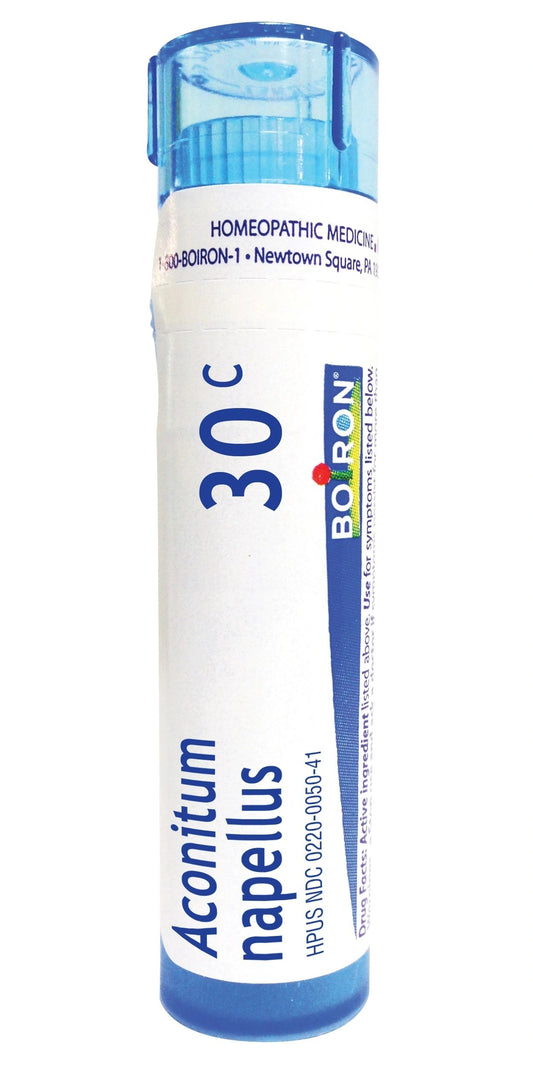 Aconitum Napellus, 30C, 200CK, 1M, Homeopathic Medicine for High Fever (up to 102F) of Sudden Onset, Boiron, 80 Pills (Pill Size #40)