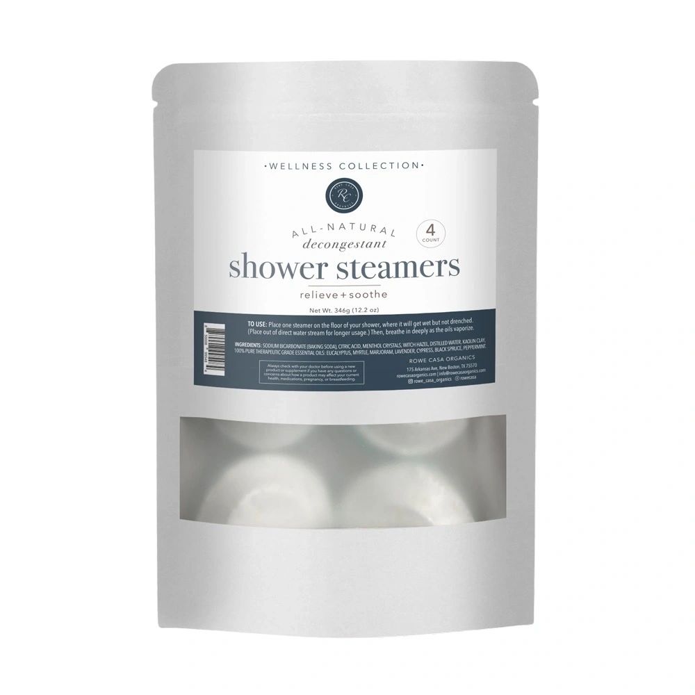 Decongestant Shower Steamers, Relieve + Soothe, 12.2oz, Rowe Casa Organics