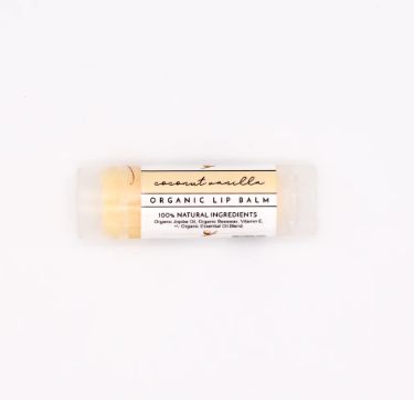 Coconut Vanilla Organic Lip Balm, Just Ingredients