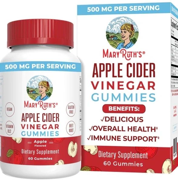 Apple Cider Vinegar Gummies, Apple, 60 Gummies, Mary Ruth's