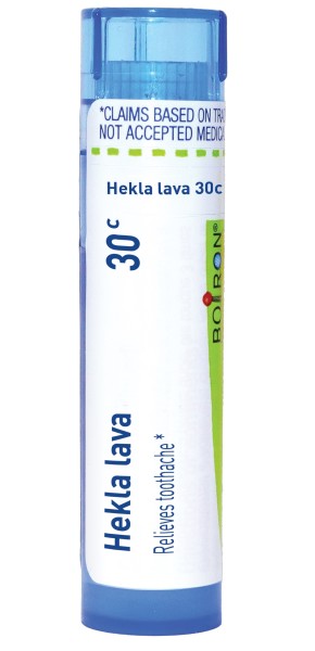 Hekla Lava 6C, 30C, Homeopathic Medicine for Toothache, Boiron, 80 Pills, (Pill Size #40)