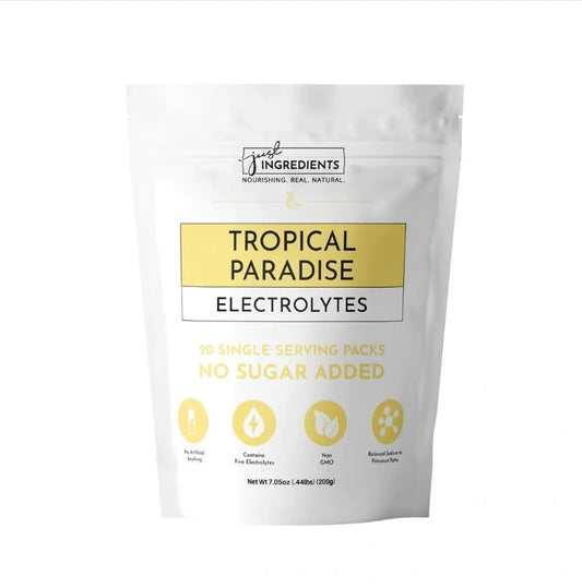 Tropical Paradise Electrolytes, 20 Single Serving Packs, No Sugar Added, Just Ingredients