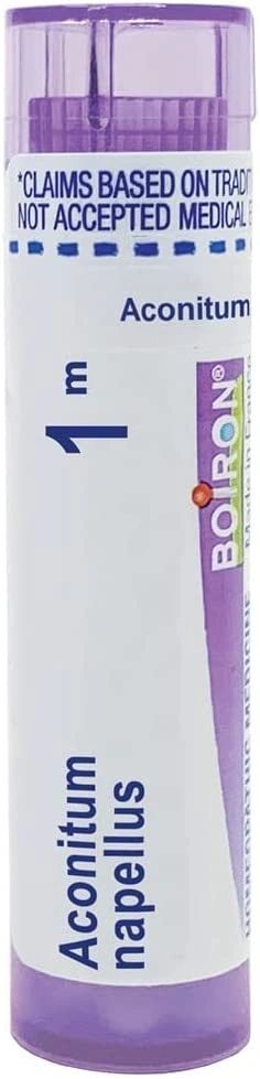 Aconitum Napellus, 30C, 200CK, 1M, Homeopathic Medicine for High Fever (up to 102F) of Sudden Onset, Boiron, 80 Pills (Pill Size #40)