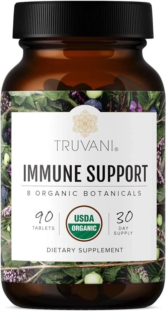 Immune Support, 8 Organic Botanicals, 90 Tablets, Truvani