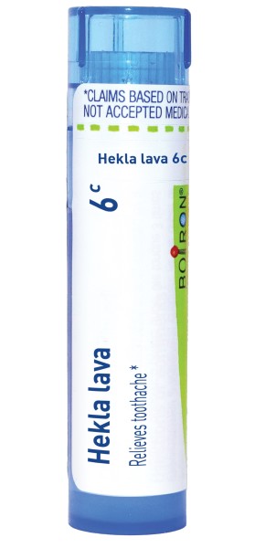 Hekla Lava 6C, 30C, Homeopathic Medicine for Toothache, Boiron, 80 Pills, (Pill Size #40)