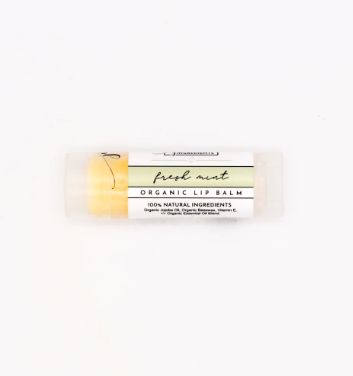 Fresh Mint Organic Lip Balm, Just Ingredients