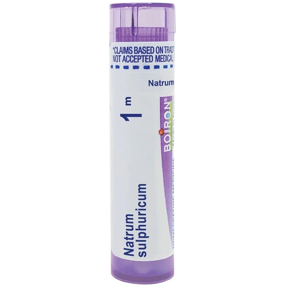 Natrum Sulphuricum, 30C, 200CK, 1M, Homeopathic Medicine for Bronchial Irritation Worsened by Humidity, Boiron, 80 Pills (Pill Size #40)