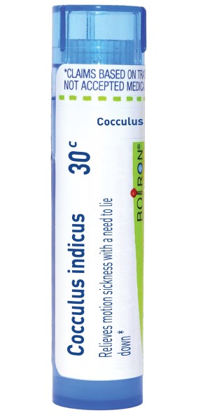 Cocculus indicus 30C, Homeopathic Medicine for Motion Sickness with a Need to Lie Down, Boiron, 80 Pills (Pill Size #40)