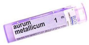 Aurum Metallicum, 200C, 1M, Homeopathic Medicine for Irritability, Boiron, 80 Pills, (Pill Size #40)