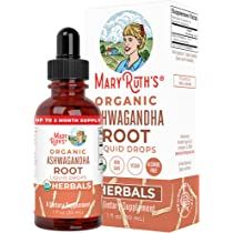 Organic AshWagandha Root Liquid Drops, Herbals, Mary Ruth's