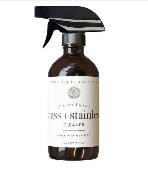 Glass + Stainless Steel Cleaner, Clean + Streak - Free, Cleaning Collection, Rowe Casa Organics