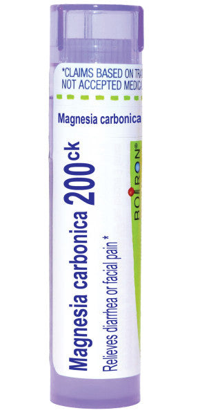 Magnesia Carbonica 30C, 200CK, Homeopathic Medicine For Diarrhea Or Facial Pain, Boiron, 80 Pills (Pill Size #40)