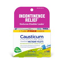 Causticum 30C Meltaway Pellets, Incontinence Relief, 1 Free Tube Inside, Boiron