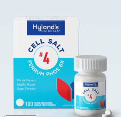 Cell Salt #4 Ferrum Phos 6x, 100 Tablets, Hyland's